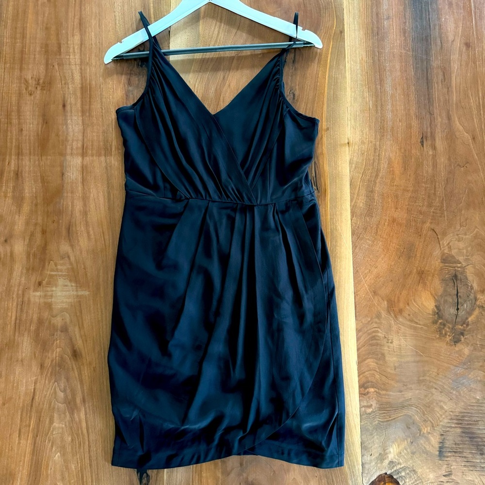 Yumi Kim black silk tulip mini dress
